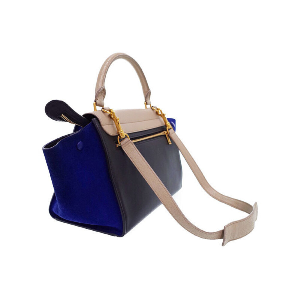 Celine Shoulder Tricolor Bag Trapeze Handbag - Picture 1 of 9